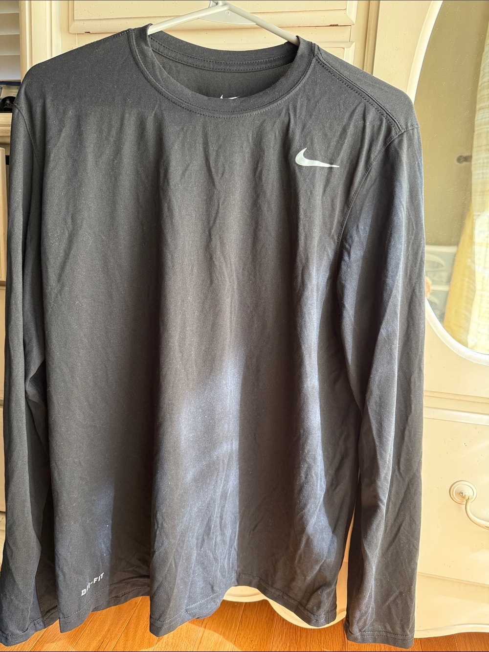 Nike Black Long-Sleeve Dri-FIT Crew Shirt